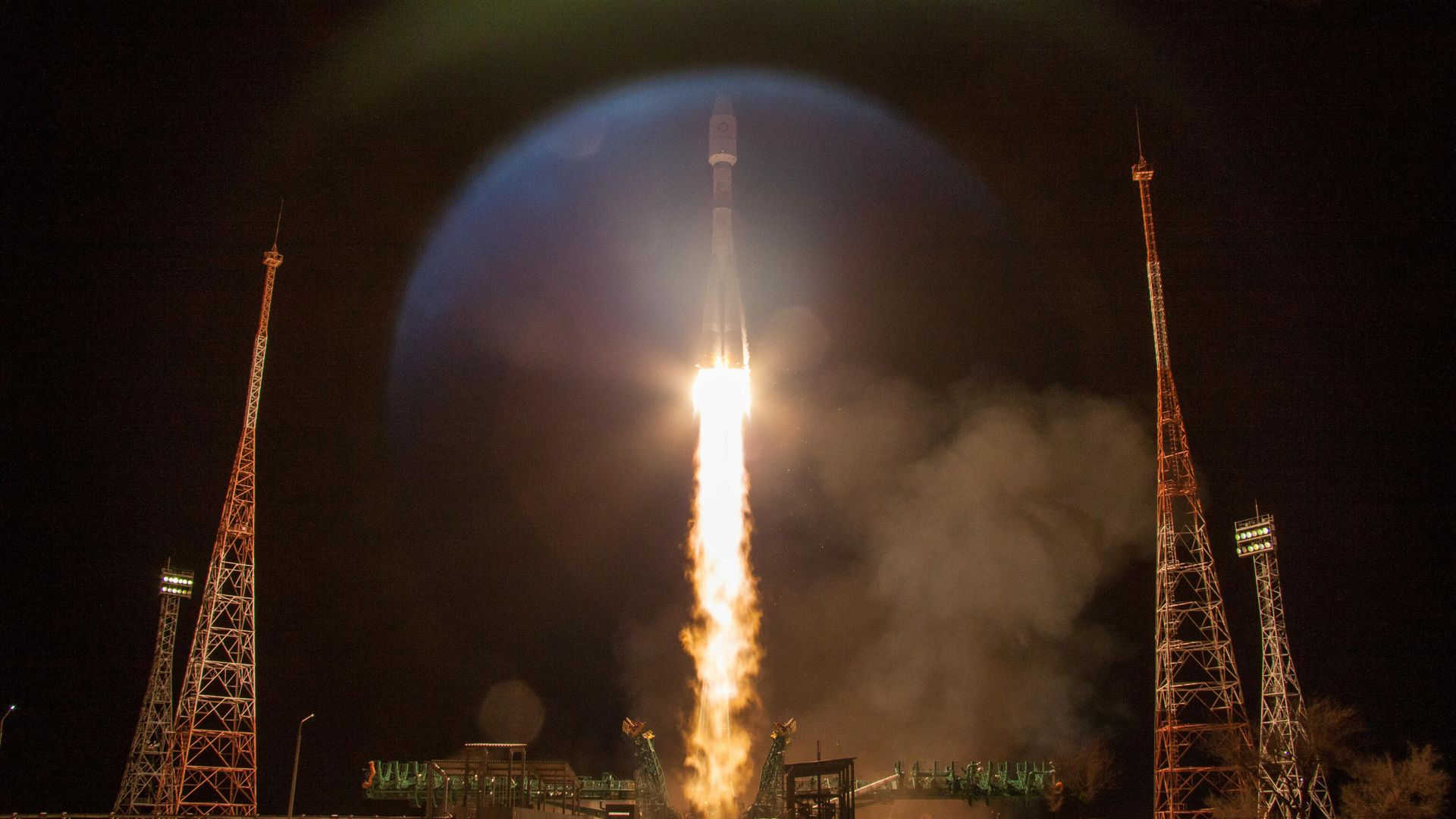 Пуск ракеты-носителя Союз-2.1б с разгонным блоком Фрегат и 34 космическими аппаратами OneWeb на борту с космодрома Байконур Пуск ракеты-носителя Союз-2.1б с разгонным блоком Фрегат и 34 космическими аппаратами OneWeb на борту с космодрома Байконур - РИА Новости, 1920, 22.08.2021
