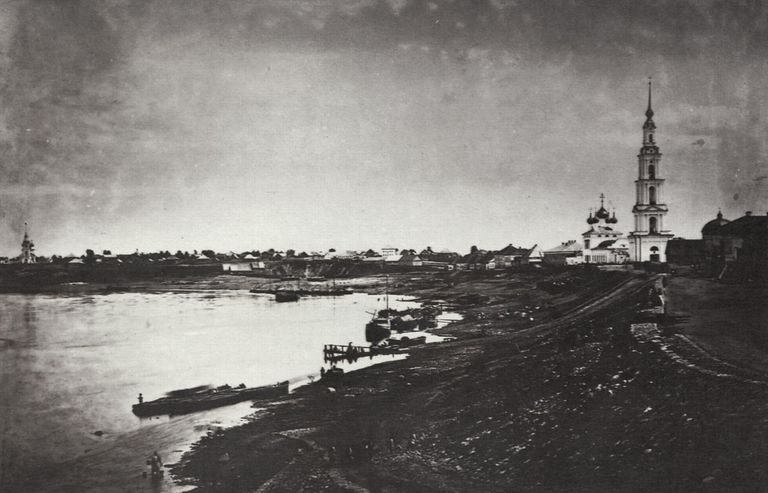 Вид на Калязин в 1867 году