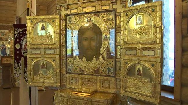 Икона Спас Нерукотворный прибыла на базу подводных сил Северного флота Икона Спас Нерукотворный прибыла на базу подводных сил Северного флота