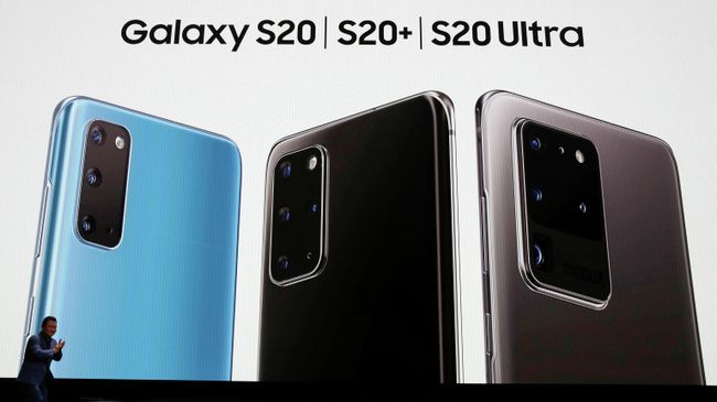 Презентация смартфонов Galaxy S20, S20+ и S20 Ultra во время Samsung Galaxy Unpacked 2020 в Сан-Франциско