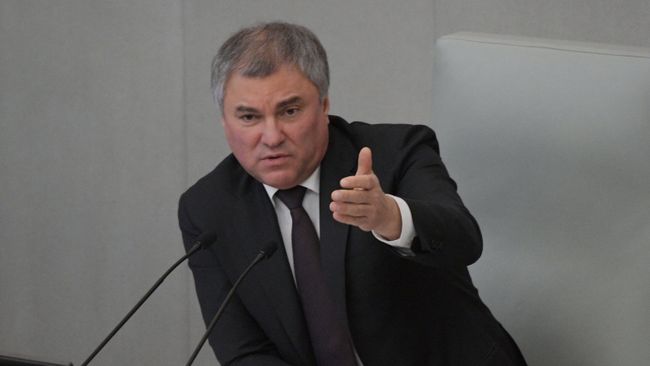 Председатель Государственной Думы РФ Вячеслав Володин на пленарном заседании Госдумы Председатель Государственной Думы РФ Вячеслав Володин на пленарном заседании Госдумы