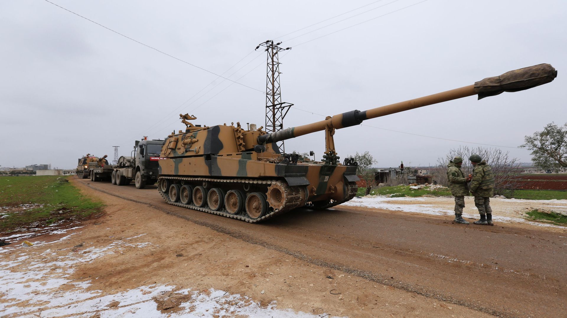 Турецкий военный конвой в окрестностях Идлиба, Сирия Турецкий военный конвой в окрестностях Идлиба, Сирия - РИА Новости, 1920, 21.11.2022