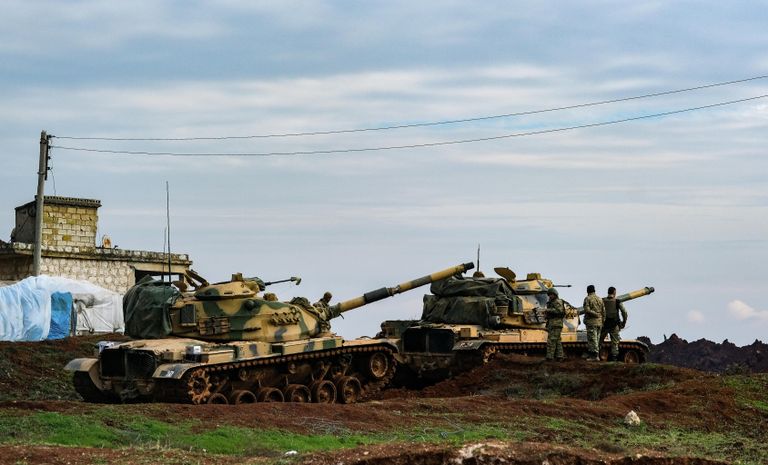 Танки турецкой армии в провинции Идлиб