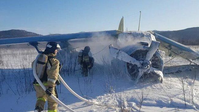 Место жесткой посадки самолета Ан-2 в Магадане Место жесткой посадки самолета Ан-2 в Магадане