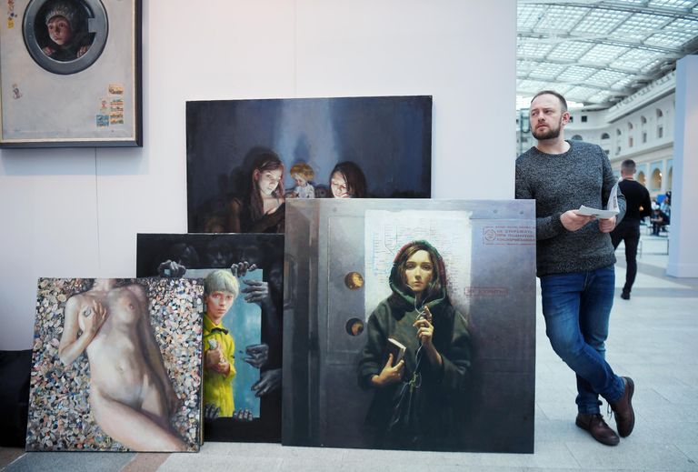 Художник Андрей Шатилов на ярмарке современного искусства Art Russia