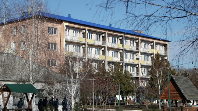 Санаторий в Новых Санжарах на Украине, где находятся эвакуированные из Китая граждане