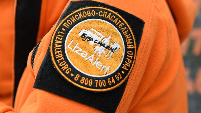 Нашивка на форме волонтера поисково-спасательного отряда Лиза Алерт