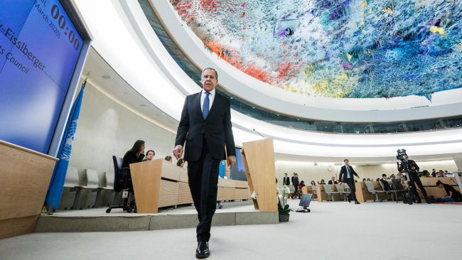Министр иностранных дел РФ Сергей Лавров на Конференции по разоружению 2020 в рамках сегмента высокого уровня 43-й сессии Совета ООН по правам человека Министр иностранных дел РФ Сергей Лавров на Конференции по разоружению 2020 в рамках сегмента высокого уровня 43-й сессии Совета ООН по правам человека