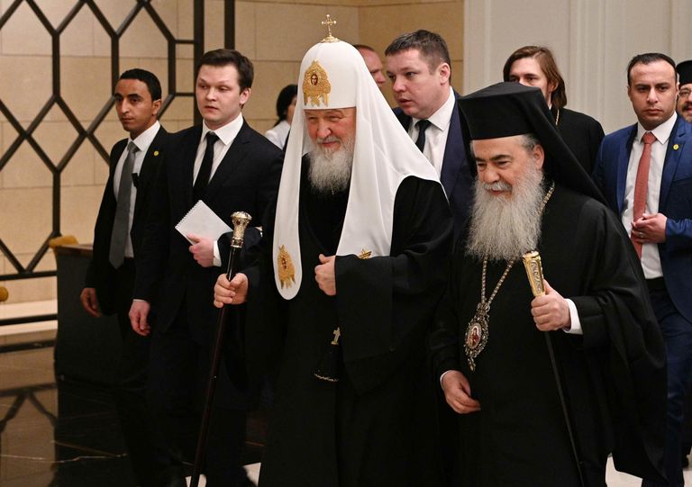 Патриарх Московский Кирилл и патриарх Иерусалимский Феофил в Аммане
