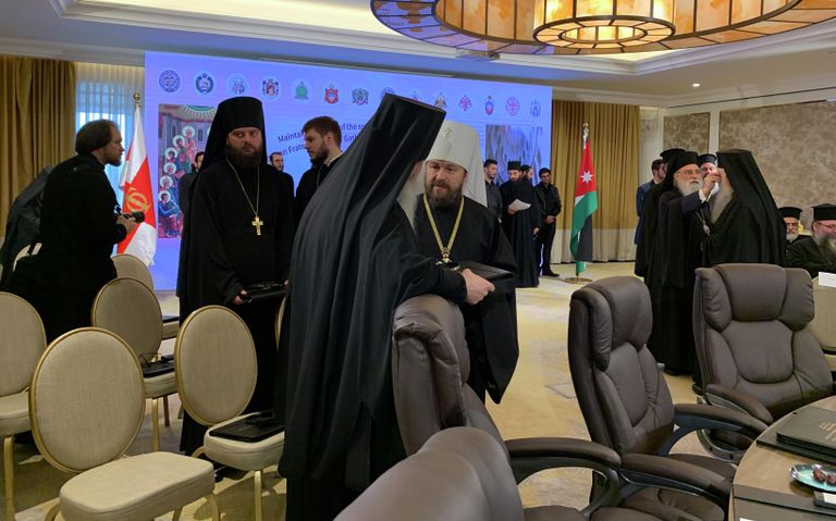 Глава Отдела внешних церковных связей Московского патриархата митрополит Волоколамский Иларион в Аммане