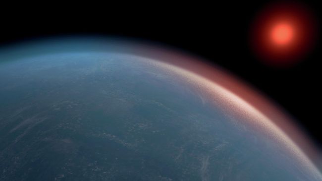 Так в представлении художника выглядит экзопланета K2-18b Так в представлении художника выглядит экзопланета K2-18b