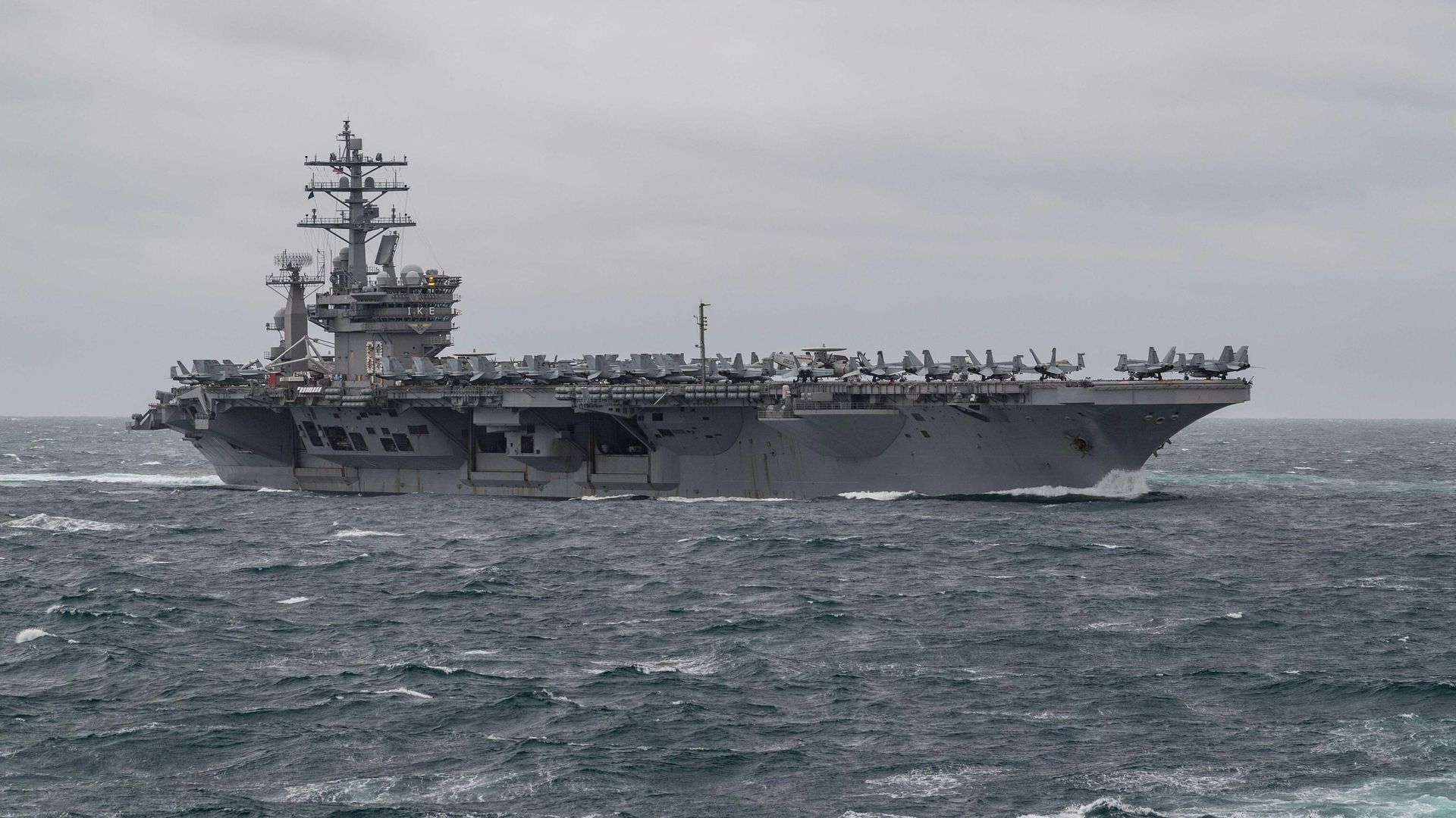Авианосец ВМС США Эйзенхауэр (USS Dwight D. Eisenhower) Авианосец ВМС США Эйзенхауэр (USS Dwight D. Eisenhower) - РИА Новости, 1920, 29.11.2023