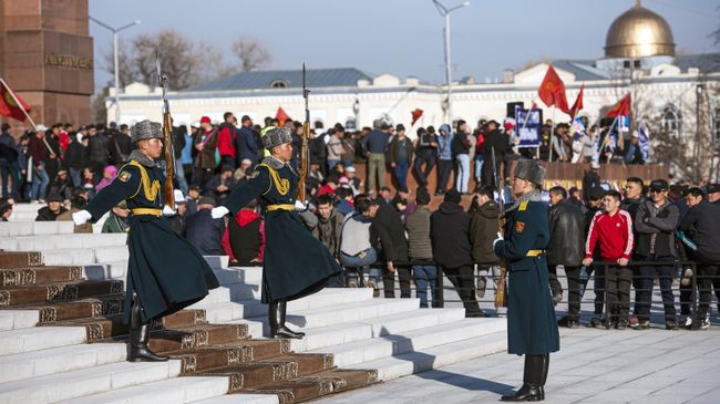 Митинг оппозиции в Бишкеке