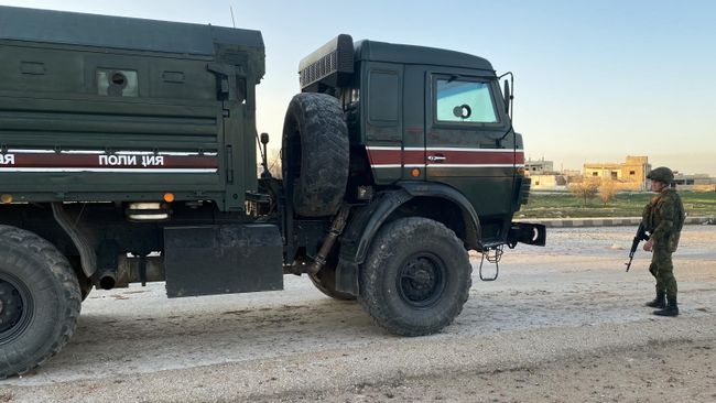 Патруль российской военной полиции в Сирии