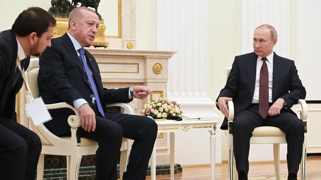 Президент РФ Владимир Путин и президент Турции Реджеп Тайип Эрдоган во время встречи Президент РФ Владимир Путин и президент Турции Реджеп Тайип Эрдоган во время встречи