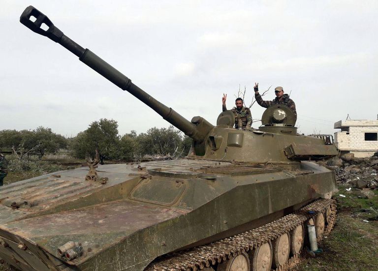 Военнослужащие сирийской правительственной армии в провинции Идлиб Военнослужащие сирийской правительственной армии в провинции Идлиб