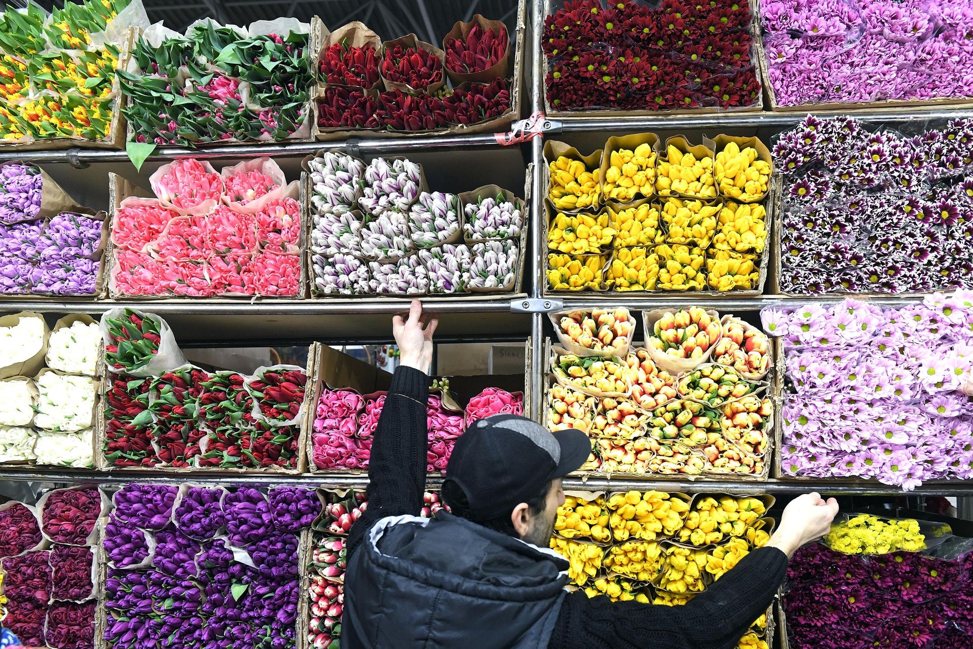 Продажа цветов на Рижском рынке в Москве Продажа цветов на Рижском рынке в Москве - РИА Новости, 1920, 01.03.2021