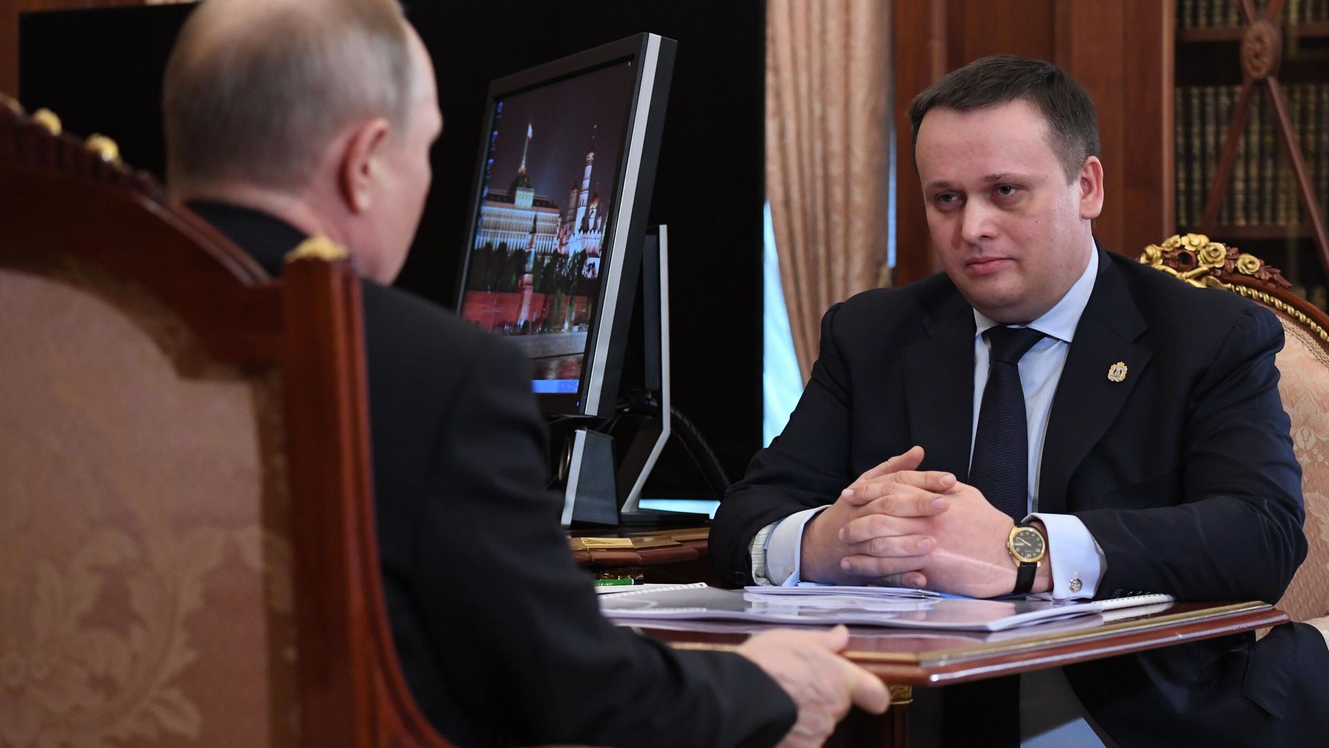 Президент РФ Владимир Путин и губернатор Новгородской области Андрей Никитин - РИА Новости, 1920, 23.01.2025