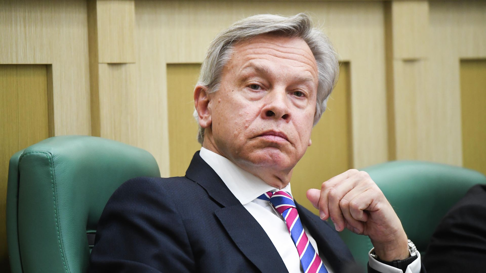 Алексей Пушков на заседании Совета Федерации России Алексей Пушков на заседании Совета Федерации России - РИА Новости, 1920, 19.09.2020