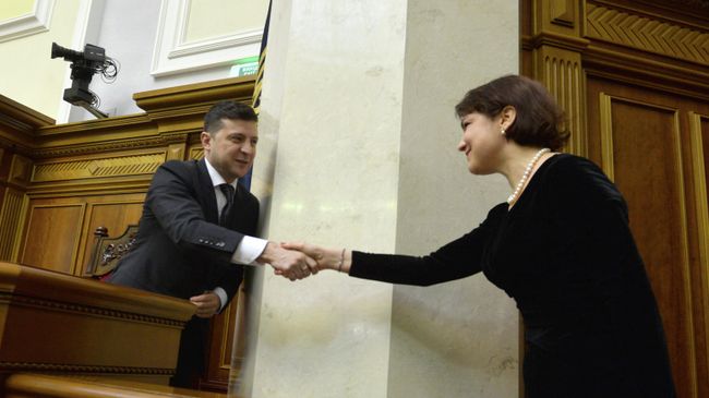 Президент Украины Владимир Зеленский и Ирина Венедиктова. 17 марта 2020 Президент Украины Владимир Зеленский и Ирина Венедиктова. 17 марта 2020