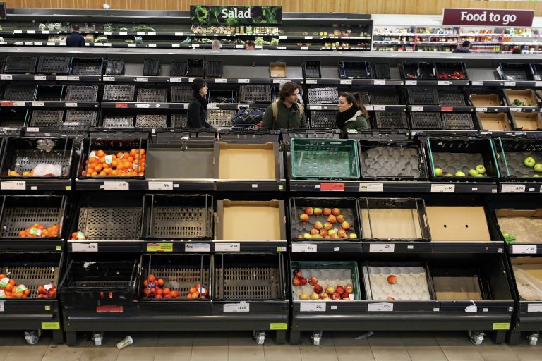 Ситуация в продуктовых магазинах в Лондоне Ситуация в продуктовых магазинах в Лондоне