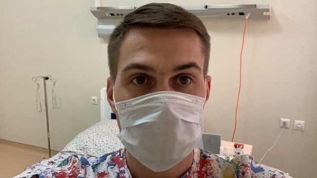Виталий Миронов в палате инфекционной больницы в Коммунарке Виталий Миронов в палате инфекционной больницы в Коммунарке