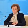 Руководитель Роспотребнадзора Анна Попова во время брифинга Руководитель Роспотребнадзора Анна Попова во время брифинга