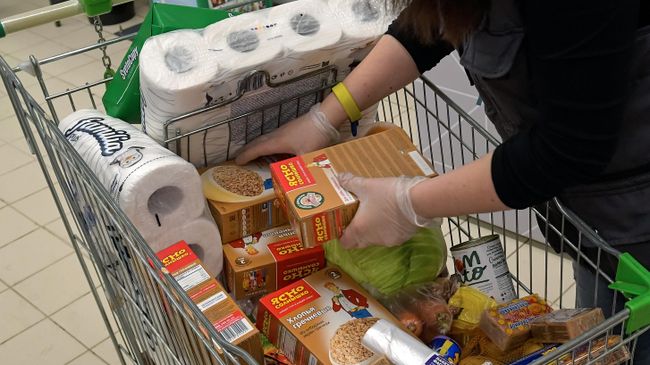 Тележка с продуктами