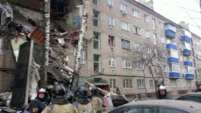 Поврежденный, в результате взрыва бытового газа, жилой дом в Орехово-Зуево Поврежденный, в результате взрыва бытового газа, жилой дом в Орехово-Зуево