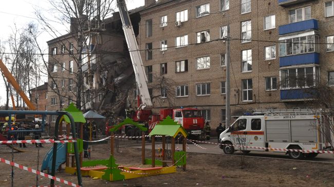 Поврежденный жилой дом в Орехово-Зуево