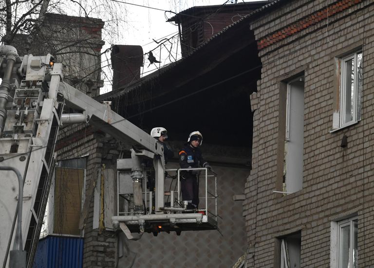 Поврежденный, в результате взрыва бытового газа, жилой дом в Орехово-Зуево Поврежденный, в результате взрыва бытового газа, жилой дом в Орехово-Зуево