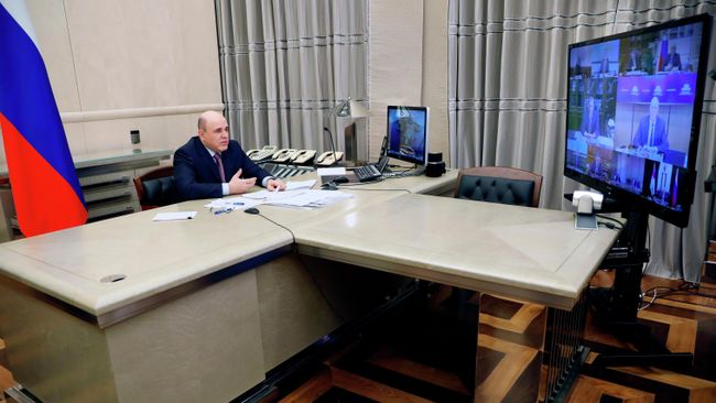 Председатель правительства России Михаил Мишустин проводит в Доме правительства совещание с вице-премьерами в режиме видеоконференции Председатель правительства России Михаил Мишустин проводит в Доме правительства совещание с вице-премьерами в режиме видеоконференции