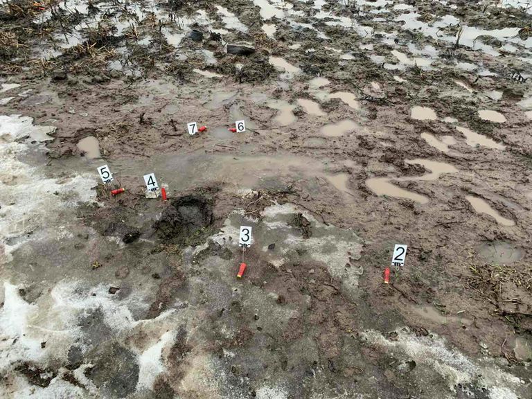 На месте стрельбы в деревне Маслова Тобольского района Тюменской области