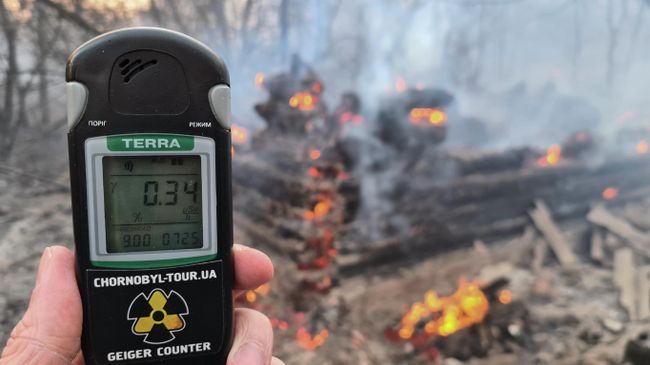 Пожар в Чернобыльской зоне отчуждения Пожар в Чернобыльской зоне отчуждения