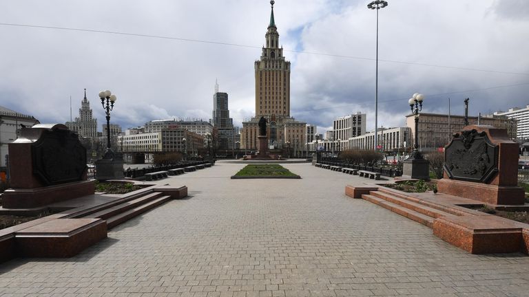 Москва во время режима самоизоляции жителей Москва во время режима самоизоляции жителей