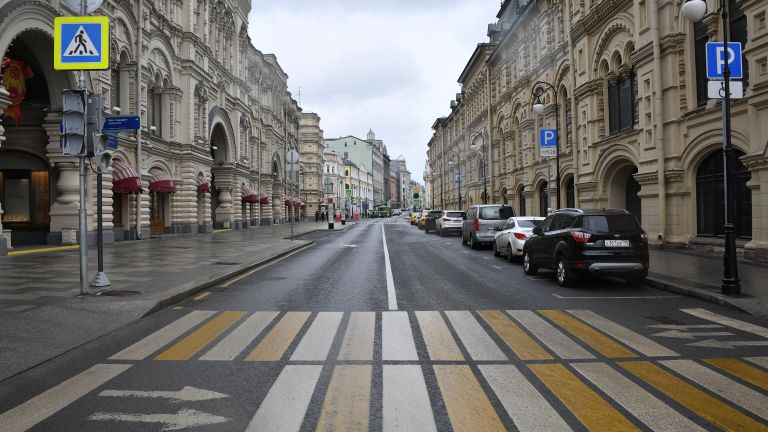 Москва во время режима самоизоляции жителей Москва во время режима самоизоляции жителей