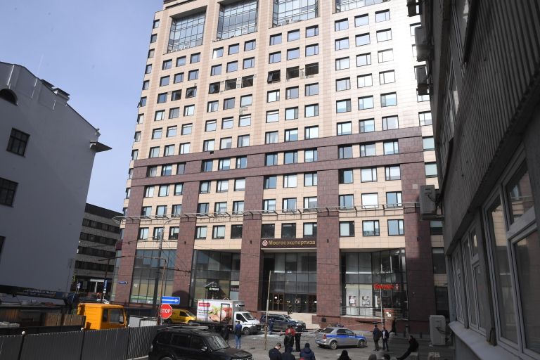 Бизнес-центр Панорама на 2-й Брестской улице в Москве, где произошел взрыв, предположительно, в бойлерной Бизнес-центр Панорама на 2-й Брестской улице в Москве, где произошел взрыв, предположительно, в бойлерной