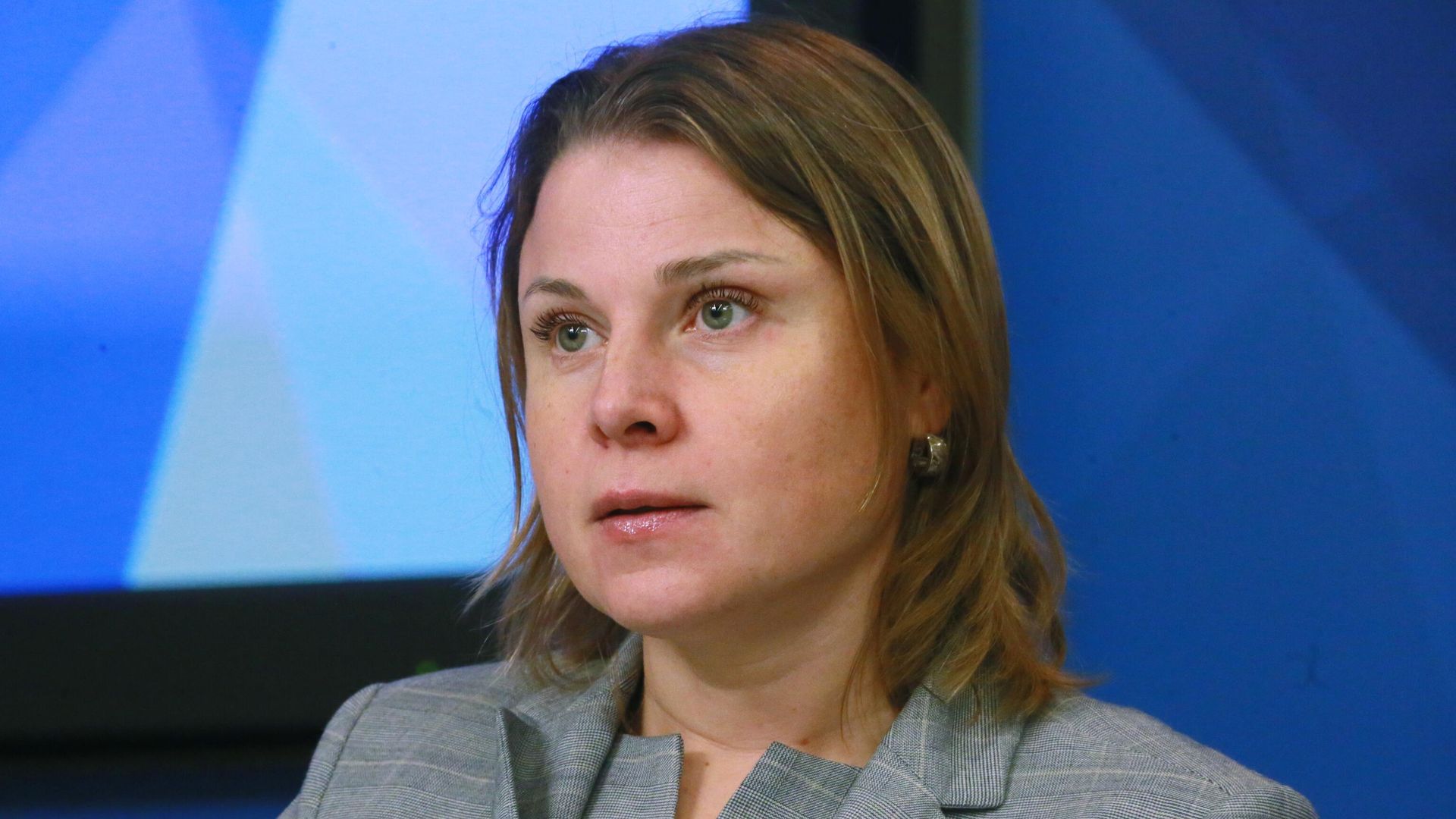 Двукратная олимпийская чемпионка по биатлону Анна Богалий на пресс-конференции. - РИА Новости, 1920, 21.11.2020