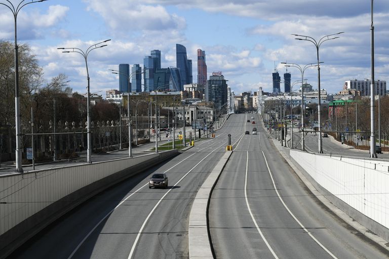 Москва во время режима самоизоляции жителей Москва во время режима самоизоляции жителей