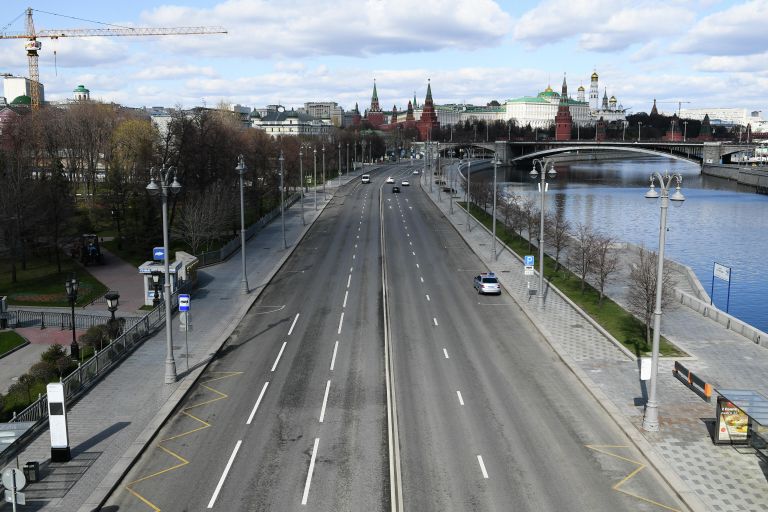 Москва во время режима самоизоляции жителей Москва во время режима самоизоляции жителей