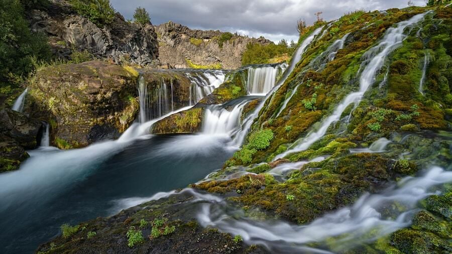 Водопад Гьяйн в Исландии Водопад Гьяйн в Исландии