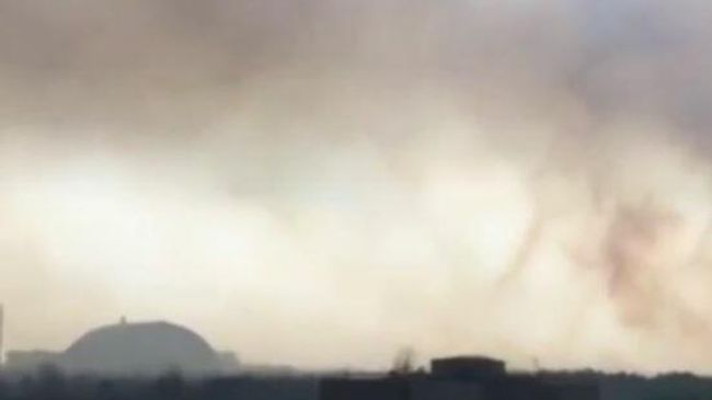Пожар в Чернобыльской зоне Пожар в Чернобыльской зоне