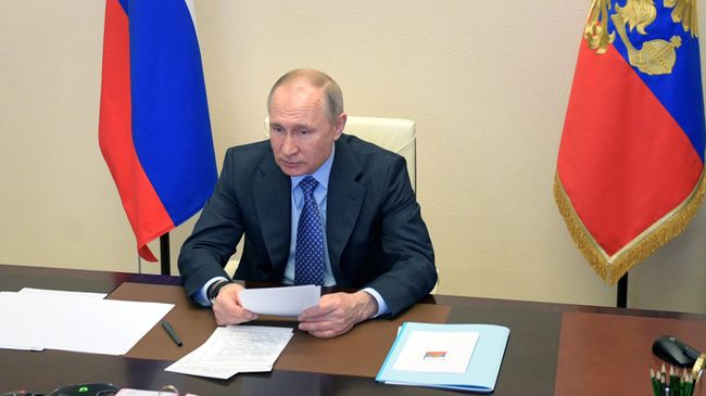 Президент РФ Владимир Путин проводит в формате видеоконференции совещание по экономическим вопросам Президент РФ Владимир Путин проводит в формате видеоконференции совещание по экономическим вопросам