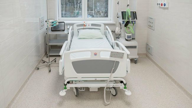 Палата в стационаре для приема пациентов с коронавирусной инфекцией на базе частной клиники К+31 Сити в Москве Палата в стационаре для приема пациентов с коронавирусной инфекцией на базе частной клиники К+31 Сити в Москве