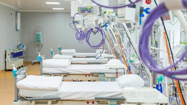 Палата для пациентов в коронавирусном стационаре на базе медцентра Московского государственного университета Палата для пациентов в коронавирусном стационаре на базе медцентра Московского государственного университета