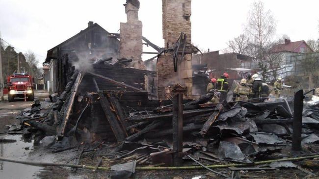 Пожар в Выборге, Ленинградская область