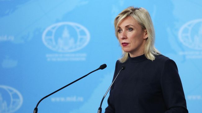 Официальный представитель Министерства иностранных дел России Мария Захарова во время брифинга в Москве Официальный представитель Министерства иностранных дел России Мария Захарова во время брифинга в Москве