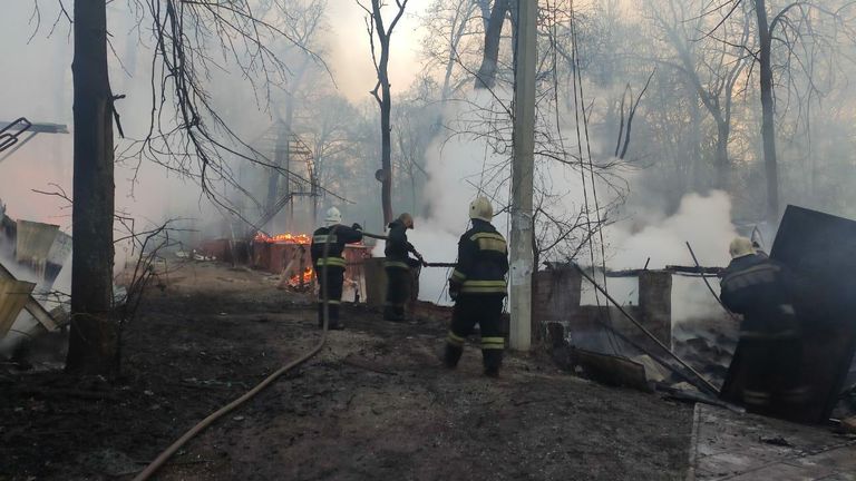Пожар в рыбацком поселке в Воронежской области