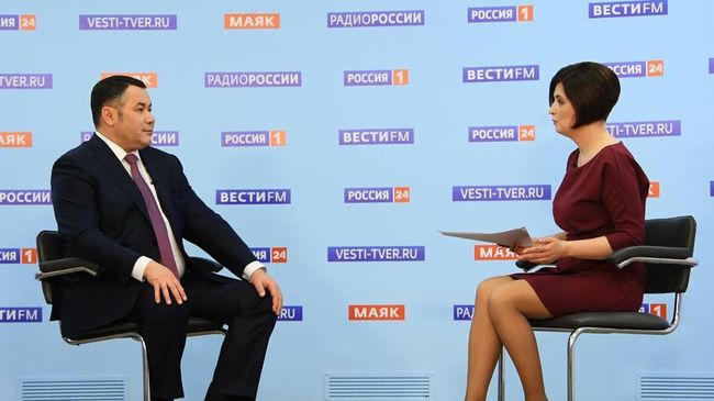 Игорь Руденя в прямом эфире канала Россия 24 Тверь Игорь Руденя в прямом эфире канала Россия 24 Тверь