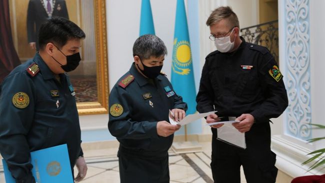 Передача останков погибшего в годы войны казахстанского солдата Передача останков погибшего в годы войны казахстанского солдата